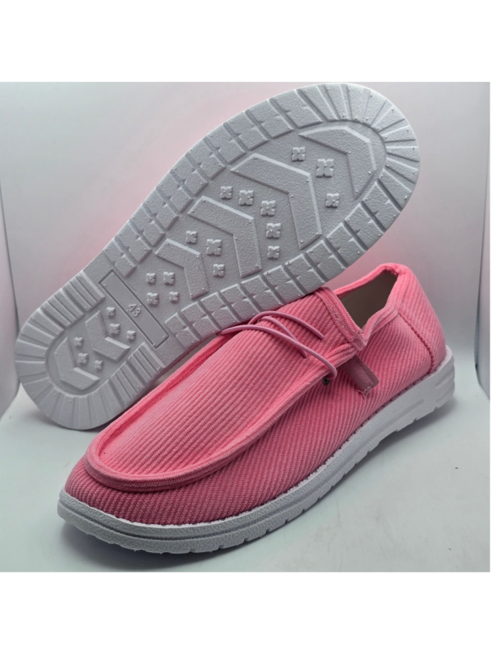 Women's Unbranded Pink Corduroy Slip-On Sneakers Size 10 - Picture 5 of 8